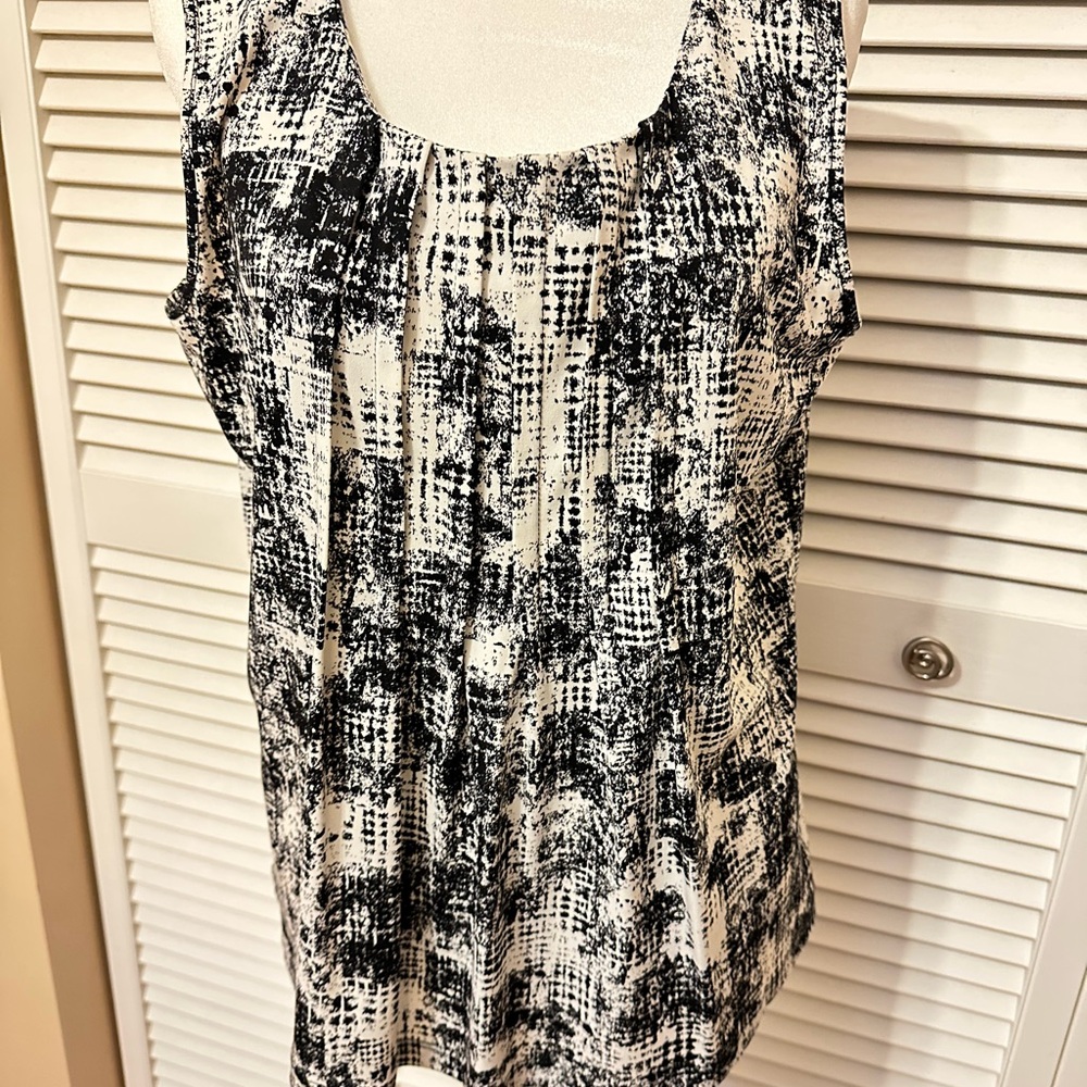 Calvin Klein Monochrome Sleeveless Blouse
